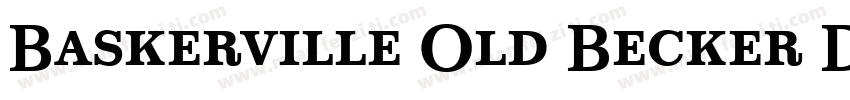 Baskerville Old Becker Discaps字体转换